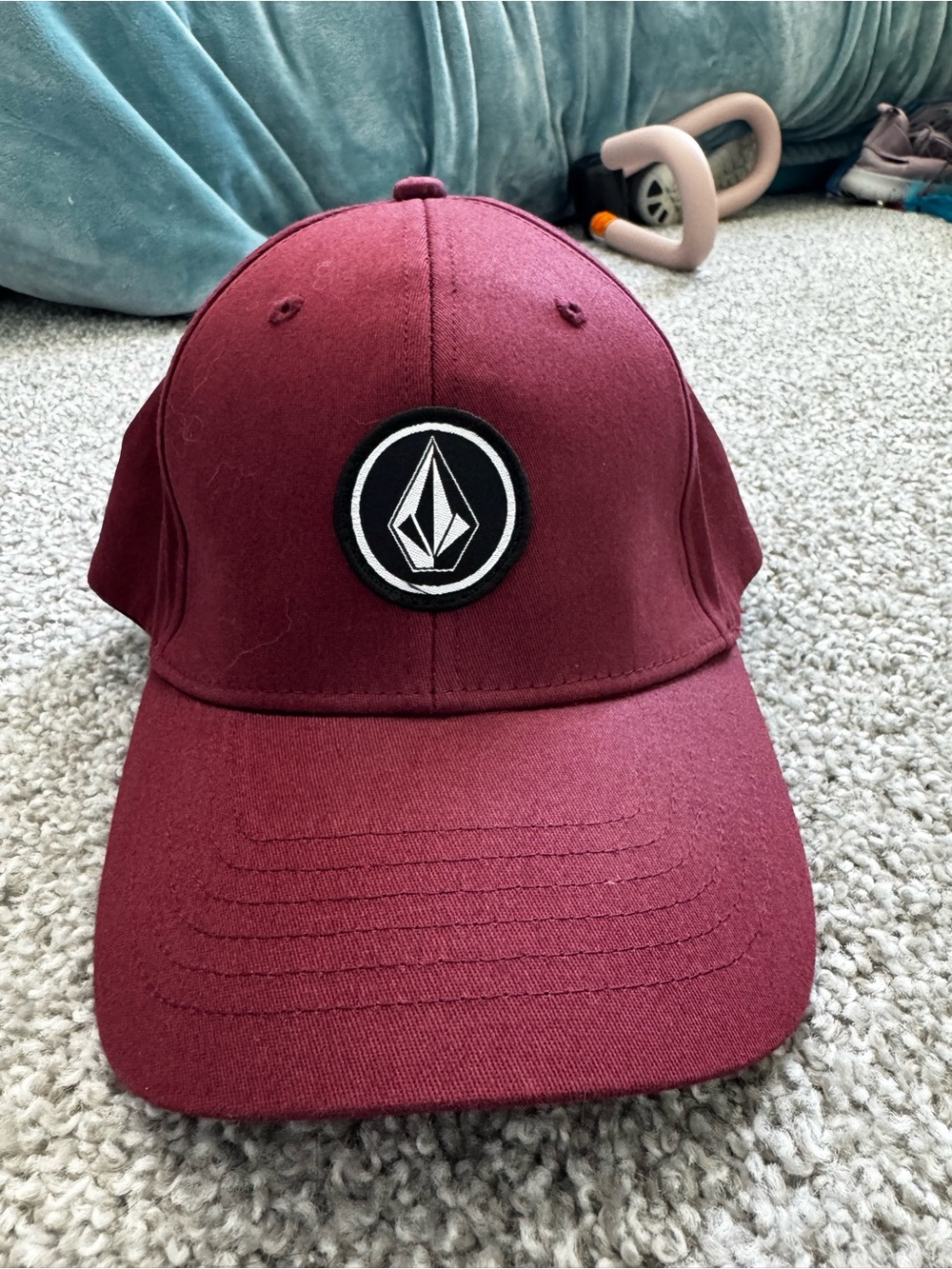 Volcom Burgundy Interior Logo Baseball Cap